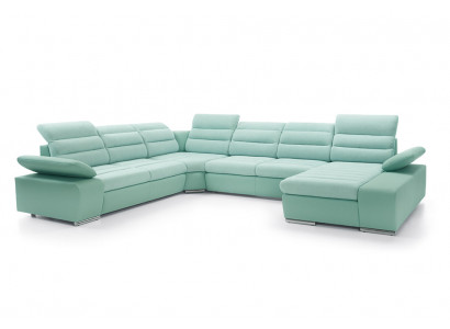 Wunnlandschaft Ecksofa U-Form Eckeckanapé mat Schlofffunktion Sofa Canapé Neit Ecksofa