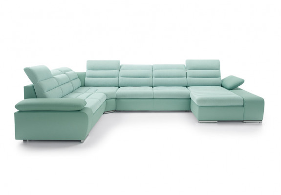 Wunnlandschaft Ecksofa U-Form Eckeckanapé mat Schlofffunktion Sofa Canapé Neit Ecksofa