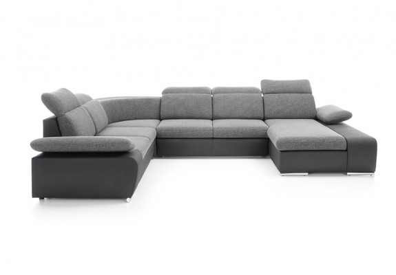 Ecksofa U-Form Eckcouch Sofa Canapé Polster Schloffunktion Canapé