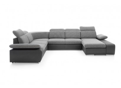 Ecksofa U-Form Eckcouch Sofa Canapé Polster Schloffunktion Canapé