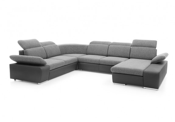 Ecksofa U-Form Eckcouch Sofa Canapé Polster Schloffunktion Canapé