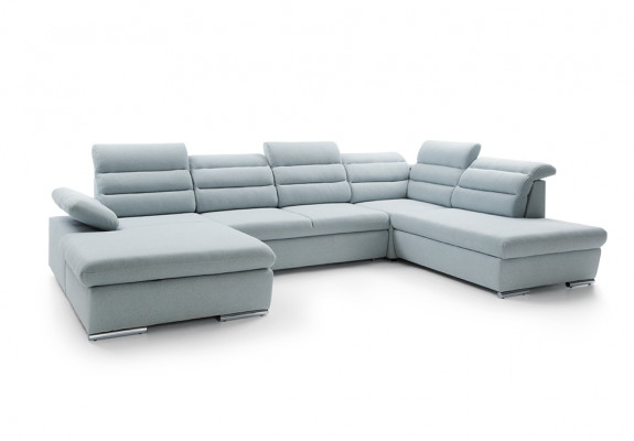 Eckcouch U-Form Couchgarnitur Schloffunktion Wunnlandschaft Sofa Couch Polster