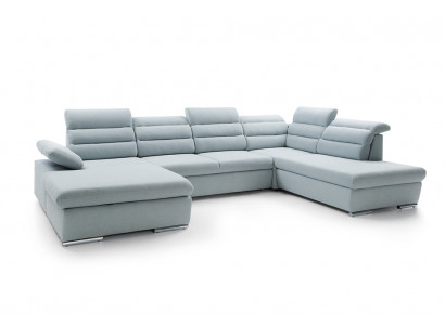 Eckcouch U-Form Couchgarnitur Schloffunktion Wunnlandschaft Sofa Couch Polster