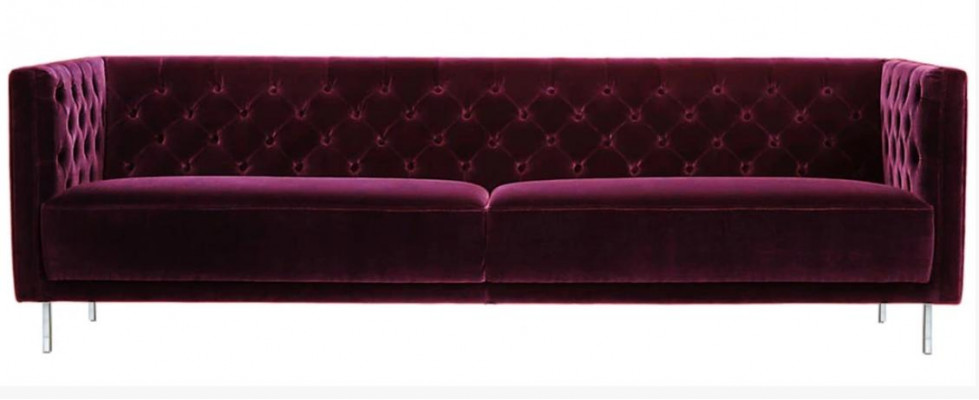 Lila Chesterfield Wunnzëmmer Modern Design Canapé Italienesche Stil Miwwelen Miwwelen
