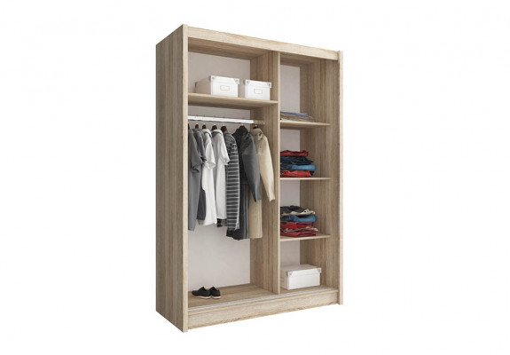 Multifunktionsschaf 150cm Lagerregaler Kleederschaf Gaderob.