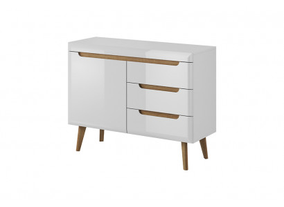 Héichglanz Nei Kommode Sideboard Schaf Regal 107cm Schief Regaler