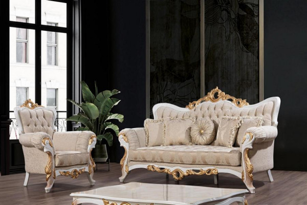 Sofagarnitur 3+1 Sëtzer Set Design Canapéen Polster Couchen Lieder Relax Klassiker