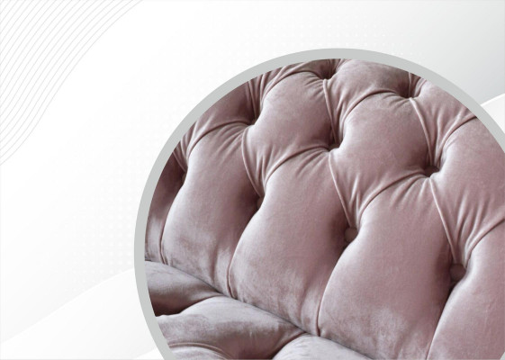 Chesterfield 3-Sëtzer Hellrout Kreativ Miwwel Neit Wunnzëmmer Modern Design Canapé