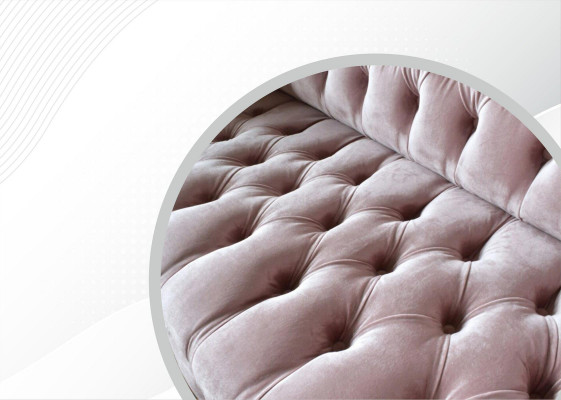Chesterfield 3-Sëtzer Hellrout Kreativ Miwwel Neit Wunnzëmmer Modern Design Canapé