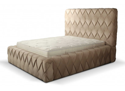 Luxus Bettgestell 180x200 cm Faarf beige Kappdeel Better Schlofkummer Miwwelen
