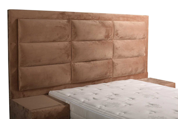 Luxus Schlofzëmmer Set Nuetsdësch Bett 2tlg. Komplett Set Design Ariichtung Nei