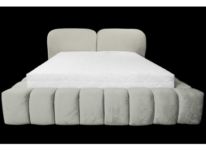 Luxus Bettrahmen 180x200 cm Faarf Gro Kopplaken Better Schlofzëmmer Miwwelen