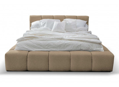 Schlofzëmmer Design 180x200cm Better Duebelbett Luxus Samett Textil Bett Duebel.