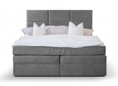 Duebelbett Gepolstert Better Stoffbett Design Luxus Miwwel 180x200 Bettrahmen