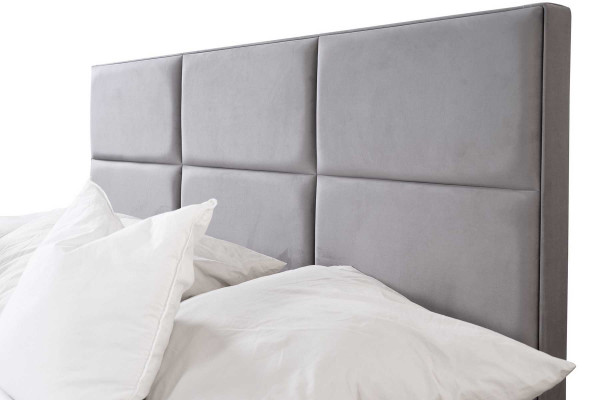 Duebelbett Gepolstert Better Stoffbett Design Luxus Miwwel 180x200 Bettrahmen