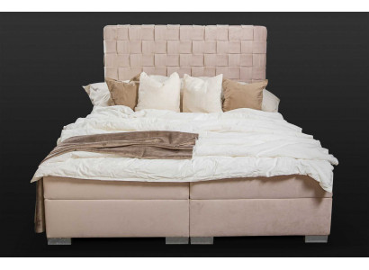 Polsterbett Better beige Polster Designer Luxus Design 180x200 Duebelbett