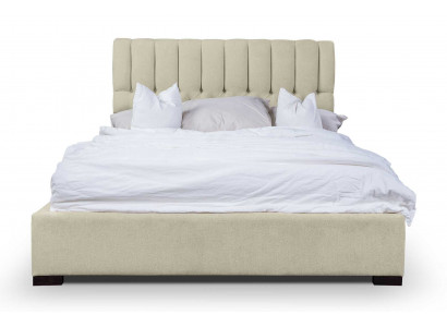 Bett Beige Duebelbett Holz Modern Better Luxus Stoff Bett Schlofzëmmer