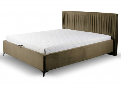 Moderne Bett Design Better Holz Textil Schlofzëmmer Bettgestell