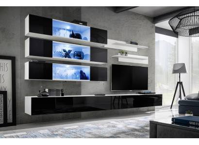 Luxus Nei Wunnwand Designer Modern Wunnzëmmer Set Mauerarmoire Lowboard