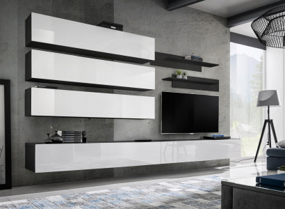 Wunnzëmmerméubel Luxus Wunnwand Designer Garnitur Set TV-Ständer Mauerzou.