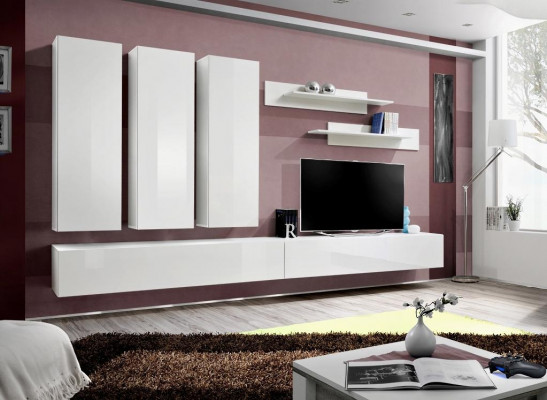Komplett Wunnwand aus Holz Designer Wunnzëmmerméiwel Luxus Mauerzenter.
