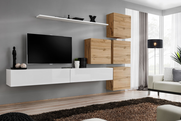 Design Wunnwand Sideboard 4x Mauercloset rtv Garnitur 7 Deeler Set Komplett