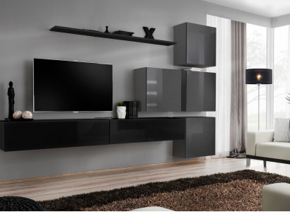 Wunnzëmmer Design Komplett Wunnwand Wandschaf Luxus Garnitur Schaf
