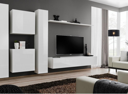 Wunnwand Garnitur Wandschaf Designer Modern Styl Sideboard TV Ständer Neien