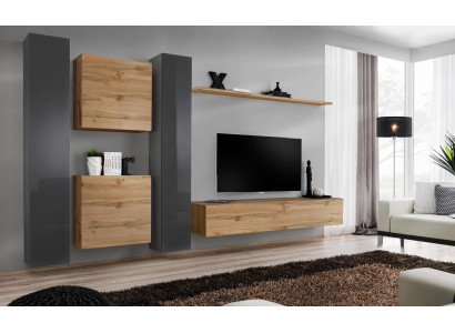Braun Wunnwand Designer Sideboard Modern TV-Stänner Wunnzëmmer Wandregal