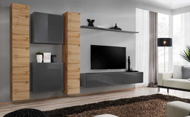 Designer Wunnwand Wandregaler Holzmiwwel Wunnenzëmmer Luxus Holz Miwwelen Stil Modern