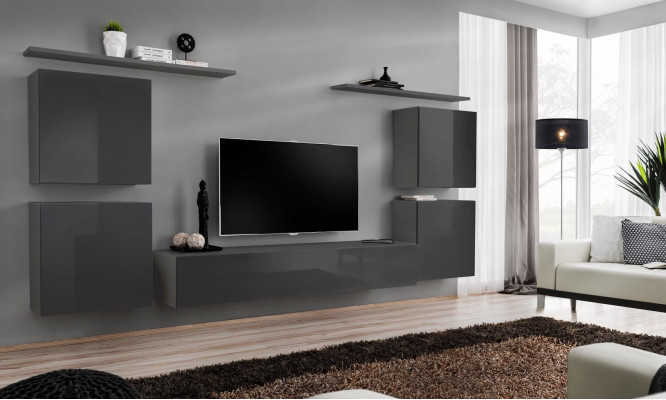 Grouss Wand Wunnwand Wunnzëmmer Miwwelen Luxus TV Ständer Wandregal Schaf Regal Nei
