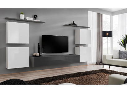 Design Wunnwand Luxus Ariichtung Komplett Wandregal Holzméiwwel Wandschaf