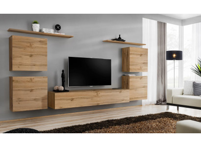 Design Wandkabinett Regal Wunnzëmmer Holz TV Stänner Wand Regaler Neit Holzmiwwel