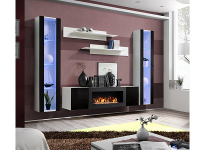 Luxus Wandschaf TV Ständer Sideboard Holz Designer Wunnzëmmer Hängeschaf Vitrinn Miwwelen