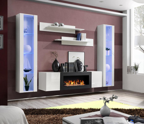 Designer Wunnzëmmer Modern Luxus Ariichtung Wunnwand Wandregaler Säitleefel.