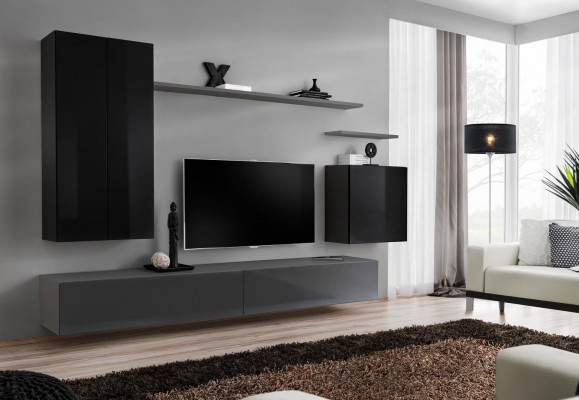 Wunnwand Sideboard Wandregal TV-Schaf Regal Wandschaf Wunnzëmmer Miwwelen
