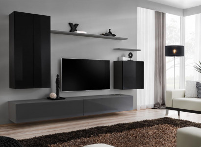 Wunnwand Sideboard Wandregal TV-Schaf Regal Wandschaf Wunnzëmmer Miwwelen