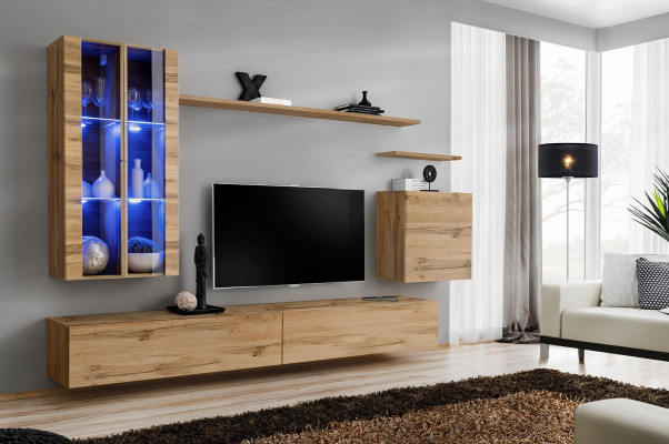 Designer Miwwel Garnitur Modern Mauerenschaf TV-Stänner Holzmobiliar Neit Säitebord