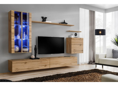 Designer Miwwel Garnitur Modern Mauerenschaf TV-Stänner Holzmobiliar Neit Säitebord