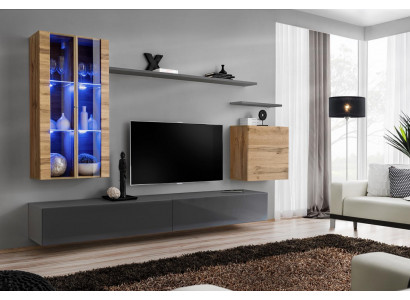 Design Miwwelen Mauerregal Wunnwand Wunnzëmmermiwwelen TV-Stänner Holzmiwwelen Sideboard