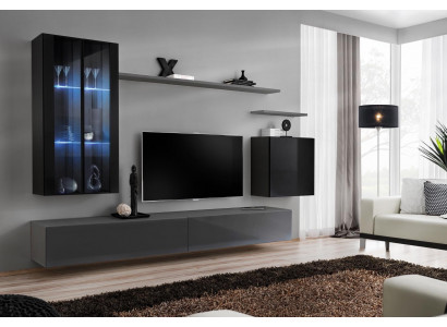 Wunnzëmmer Set 3x Wandschaf TV Stänner Wunnmiwwel Modern Designer Stil