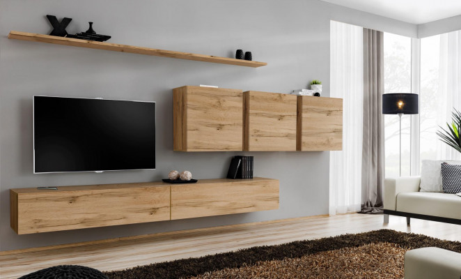Wunnwand Wunnzëmmer Wandschaf Schaf Sideboard Designer Holzmöbel Brong