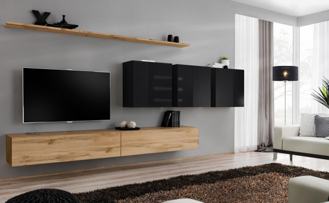 Design Wunnwand Braun Sideboard TV-Ständer Mauer Schaf Wohnzimmermiwwelen Komplett