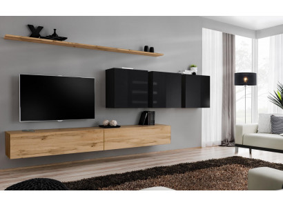 Design Wunnwand Braun Sideboard TV-Ständer Mauer Schaf Wohnzimmermiwwelen Komplett