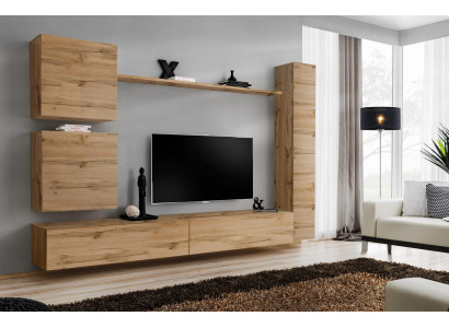 Schaf Moderne Wunnwand Braun Holzmiwwelen Wunnzëmmertmiwwelen Designer