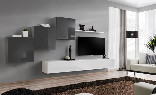 Luxus Wunnzëmmer TV Stänner Ariichtung Modern Wandregal Design