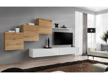 Luxus Set 6 Stéck Wunnwand Ariichtung Garnitur Wandregal Designer Wunnzëmmermiwwelen