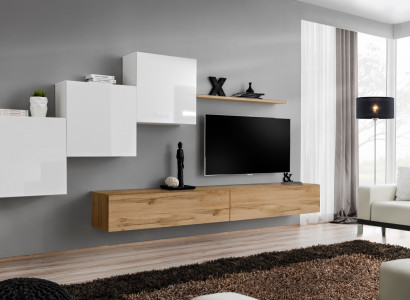 Wunnzëmmer Fernsehstänn 3x Mauer Schaf Mauer Regal Luxus Design Säitenaarbecht Wunnwand