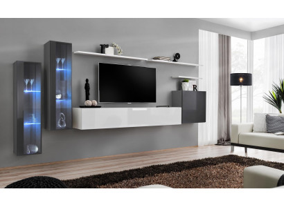 Komplett Wohnwand TV-Stänner Wandregal Luxus Wandschaf Ariichtung Designer