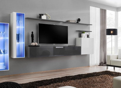 Wohnwand Designer Komplett Set Luxus Miwwelen Nei 3x Wandsschaf Miwwelen Garnitur